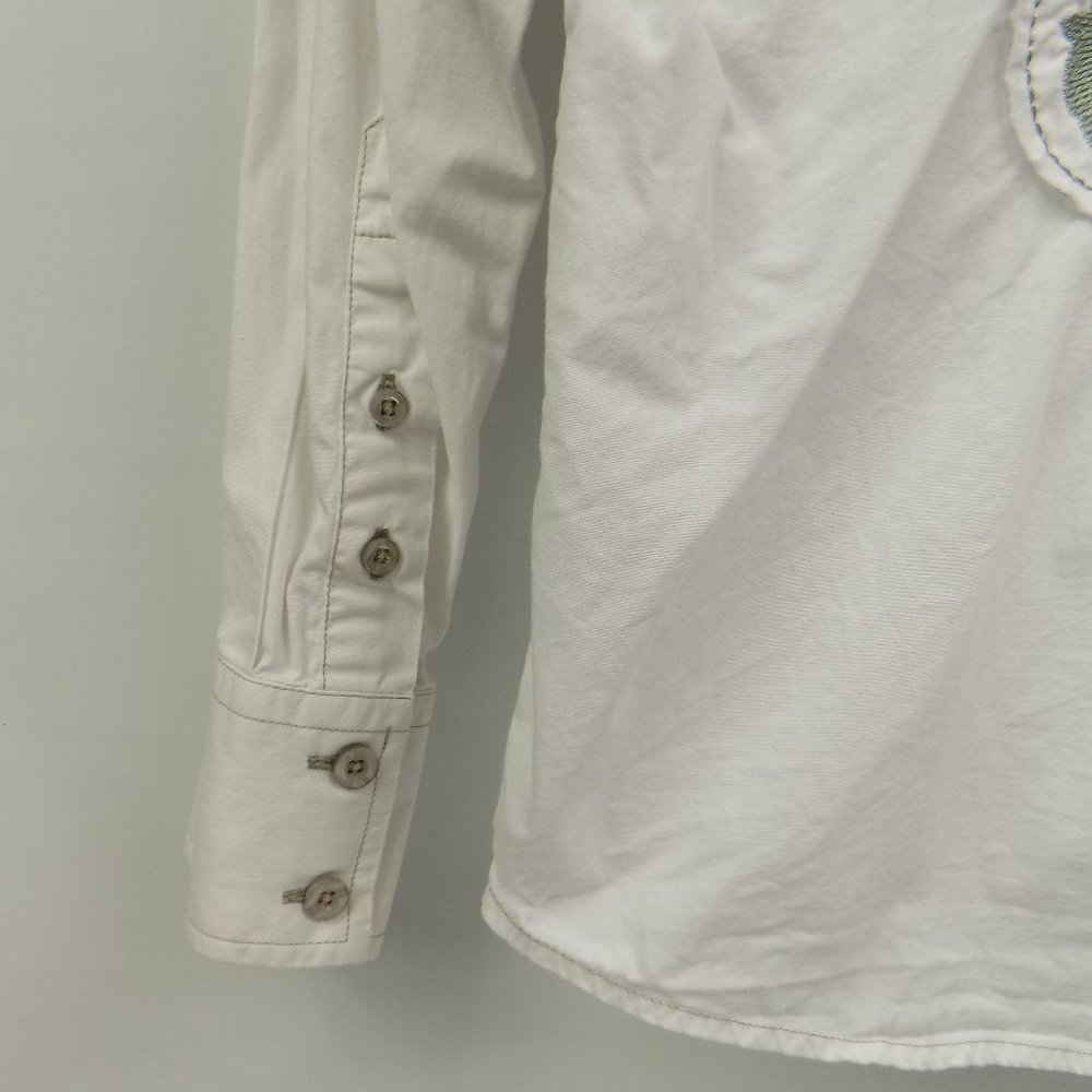 Roar Men's Embroidered Crest Design Button Front Collared Shirt Size Small - Picture 5 of 11